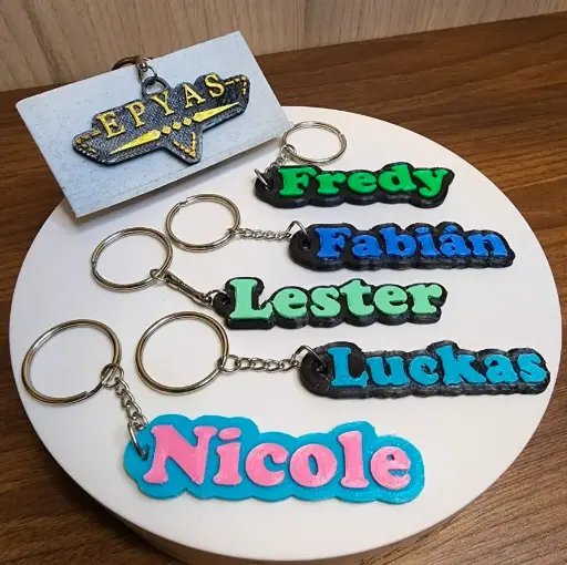 Llaveros Personalizados ( 2 Colores )